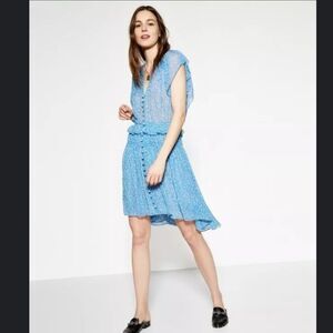 The Kooples Blue Lagoon silk dress